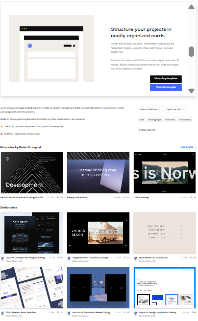 saas one pager template
