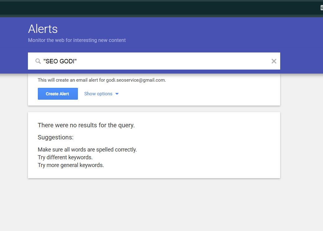 Set Up Google Alerts for Mentions