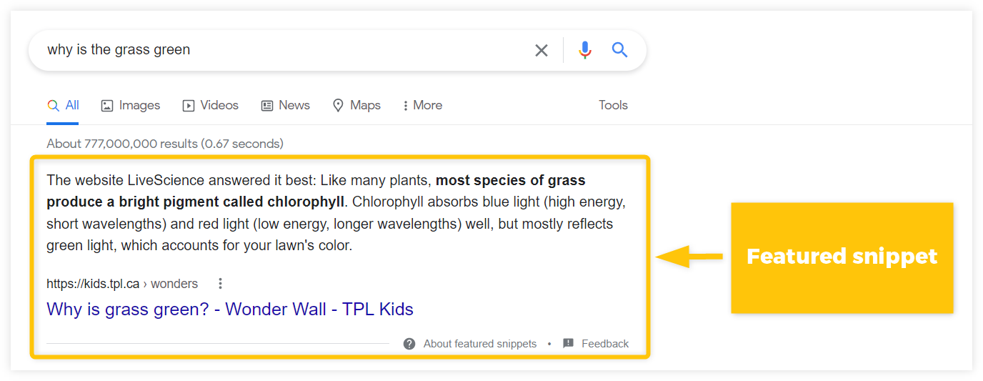 Win featured snippets