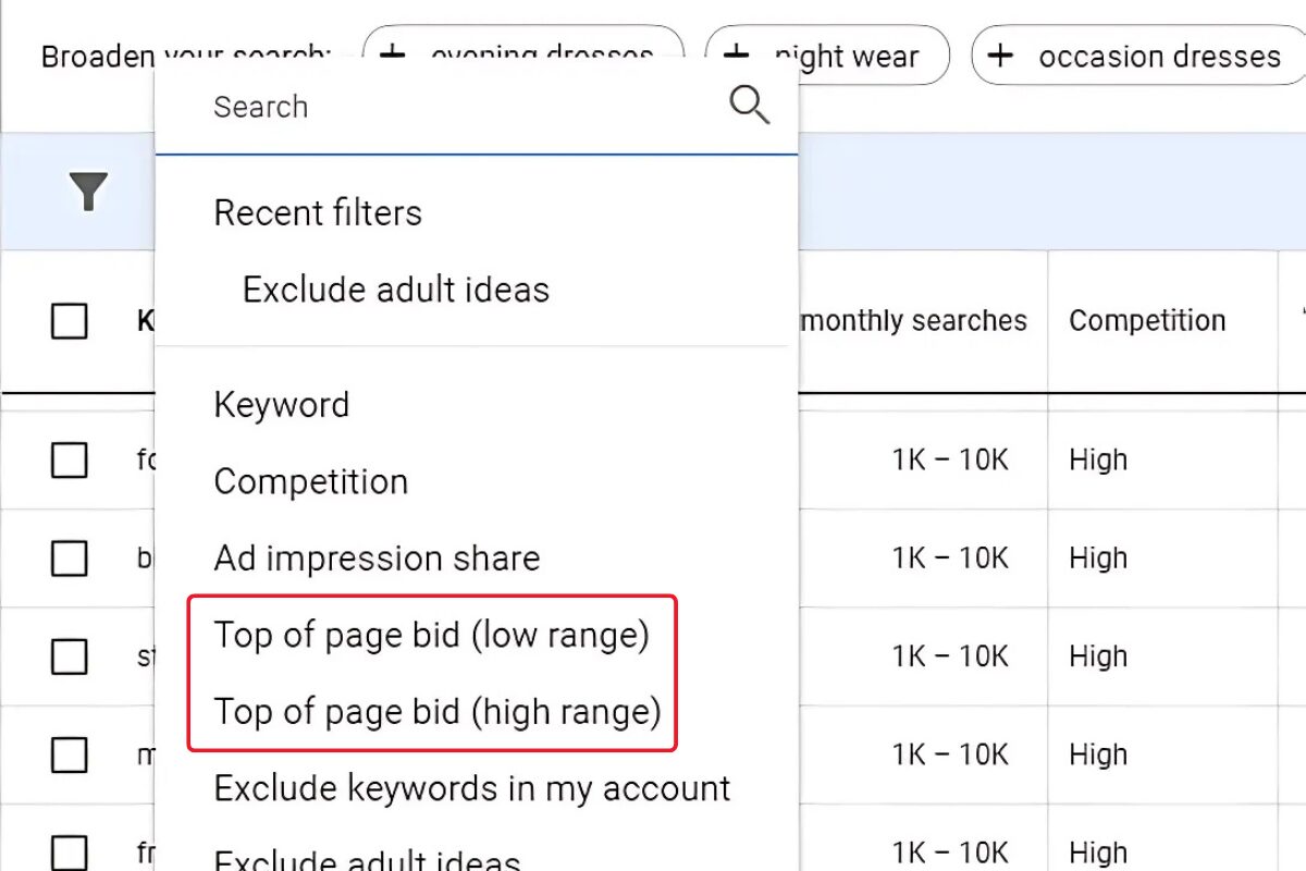 Top of Page Bid