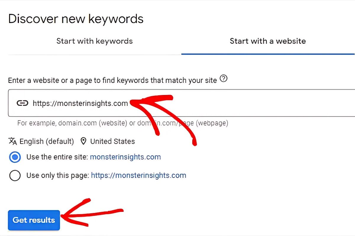 Choose Your Tool Inside Keyword Planner
