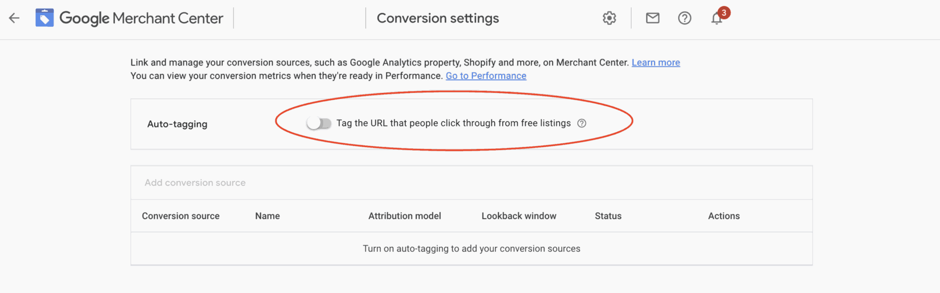 auto-tagging in the Merchant Center