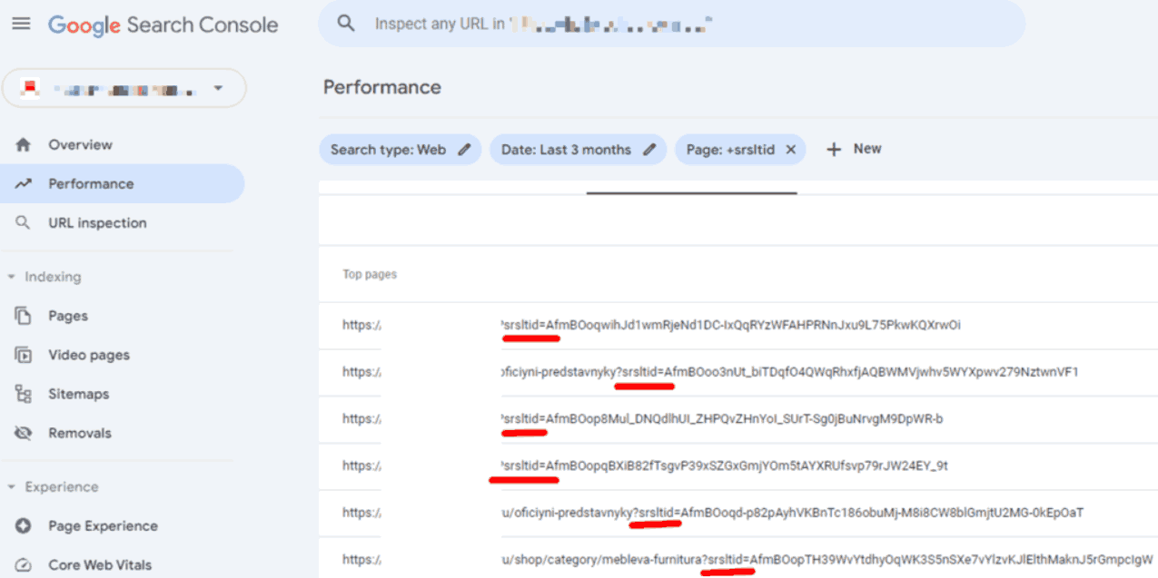Manage srsltid Parameter