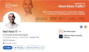 Neil Patel is one of the top SEO experts in the world.