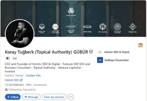 Koray Tuğberk Gübür is one of the top SEO experts in the world.