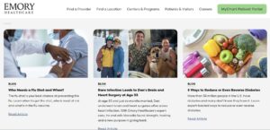 Build Medical Authority Through SEO Content-Emory Healthcare blogs