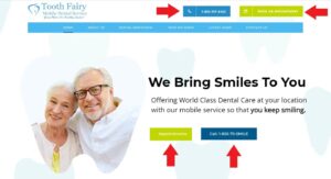 conversion optimization website example for SEO for dentists