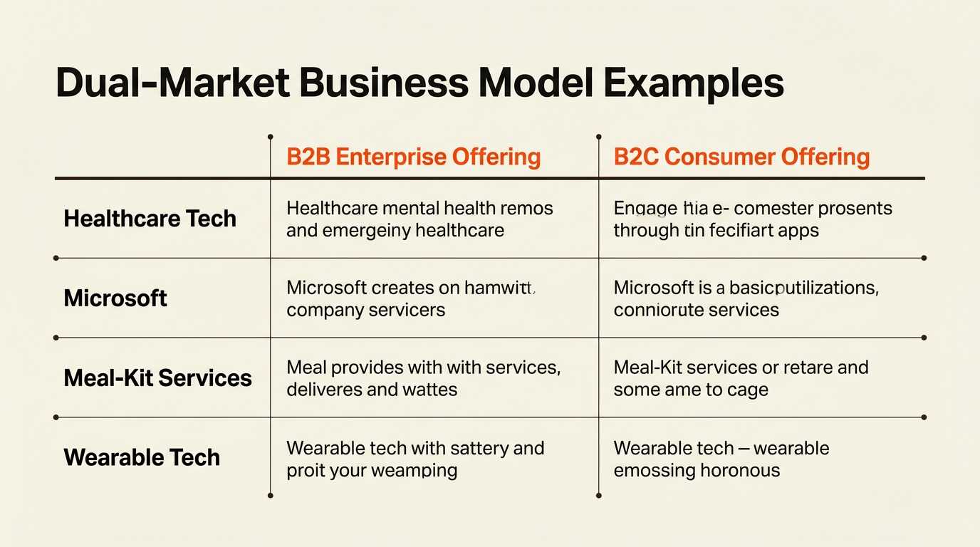 Examples of hybrid business models serving both enterprise and consumer audiences