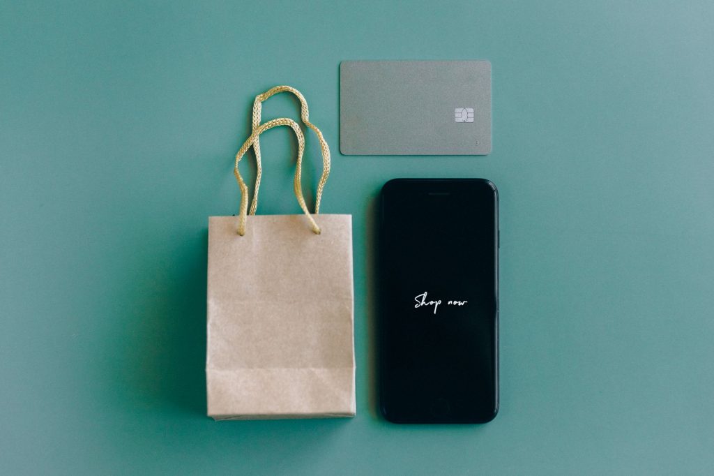 Consumer completing a fast mobile purchase on a smartphone