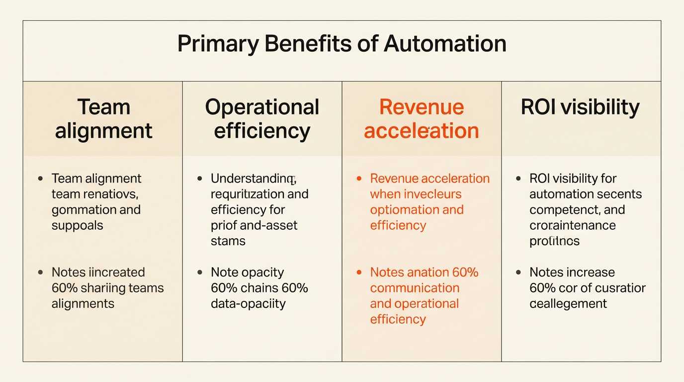 A list of the core benefits of adopting B2B marketing automation