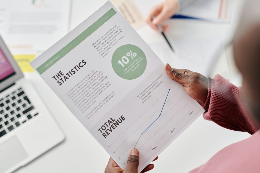 Business leader reviewing performance gains and conversion rates from segmentation