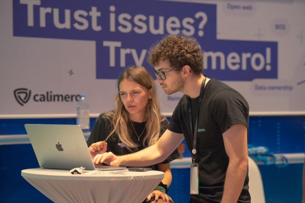 Attendees engaging at an immersive B2B enterprise product exhibition