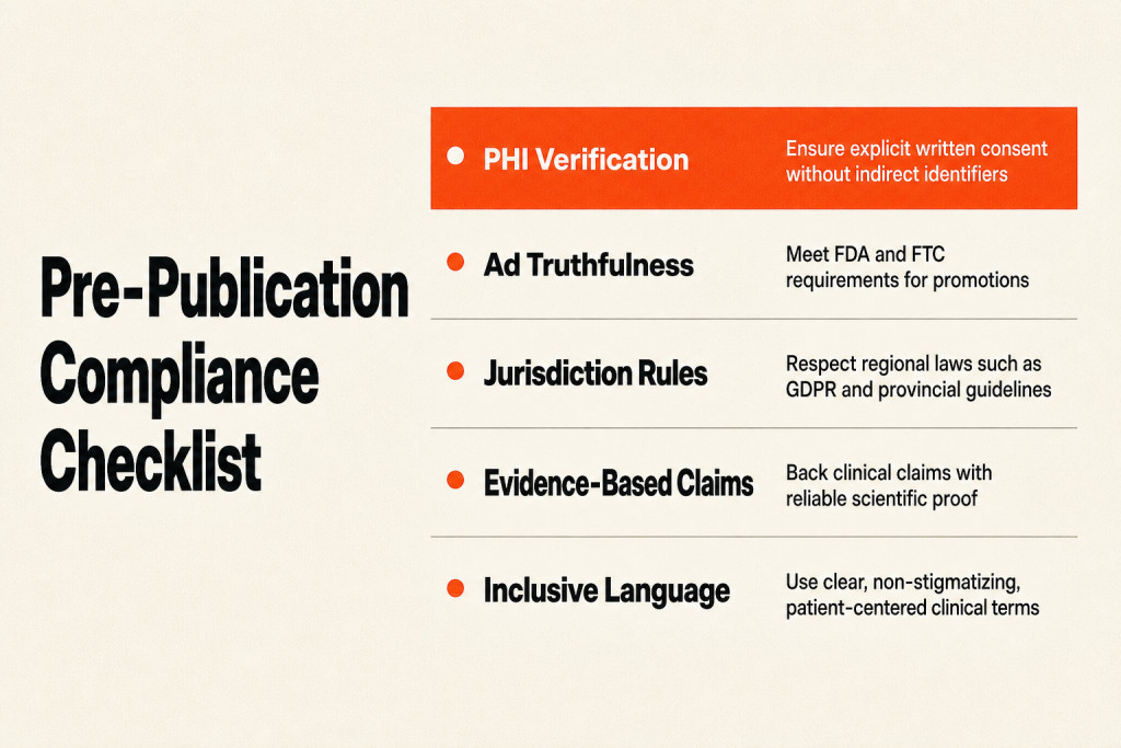 Checklist for healthcare social media legal and regulatory compliance