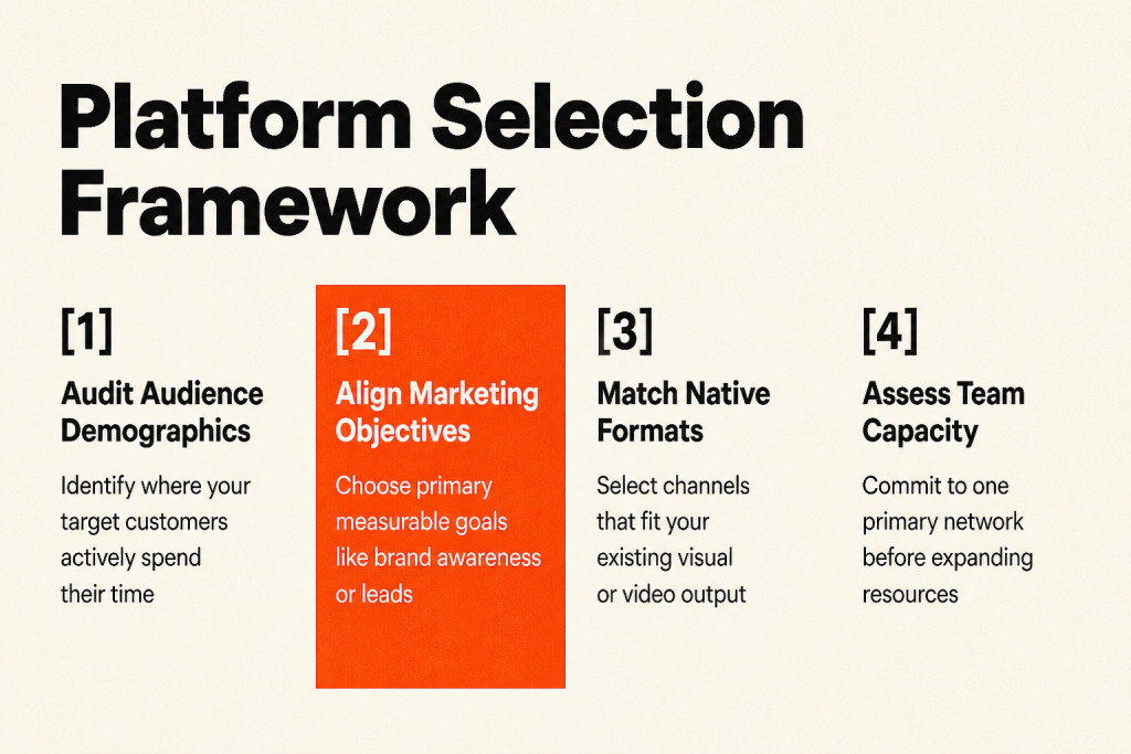 Four-step process framework for choosing the right social media marketing platform