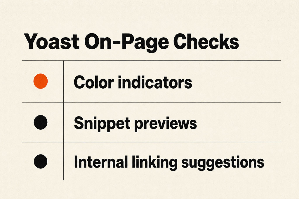 A writer reviews on-page SEO checks for a blog post