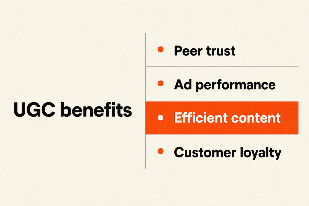 User generated content marketing supports efficient content, trust, advertising performance, and customer loyalty.