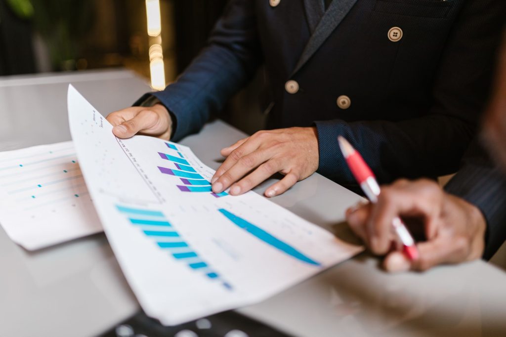 Business leaders connecting content performance with sales progress