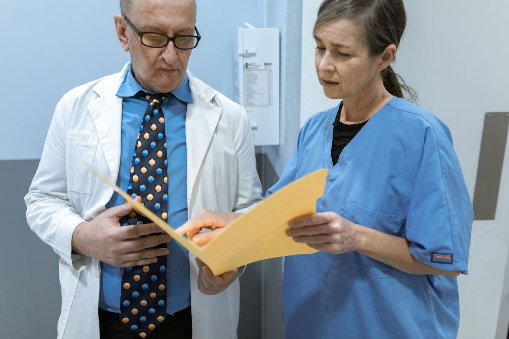 Medical, legal, and compliance reviewers examine biotech content.